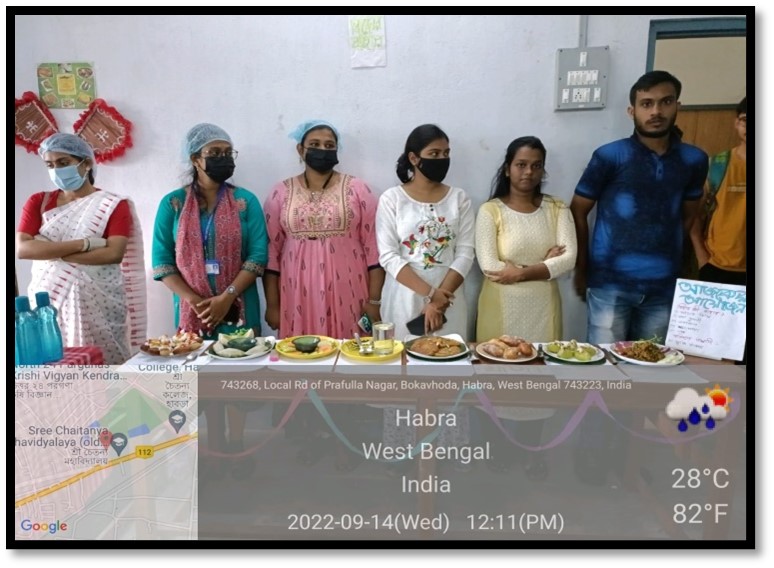 Cooking Competition on the Occasion of National Nutrition Week 2022 by the Dept. of Food & Nutrition on dt 14.09.2022